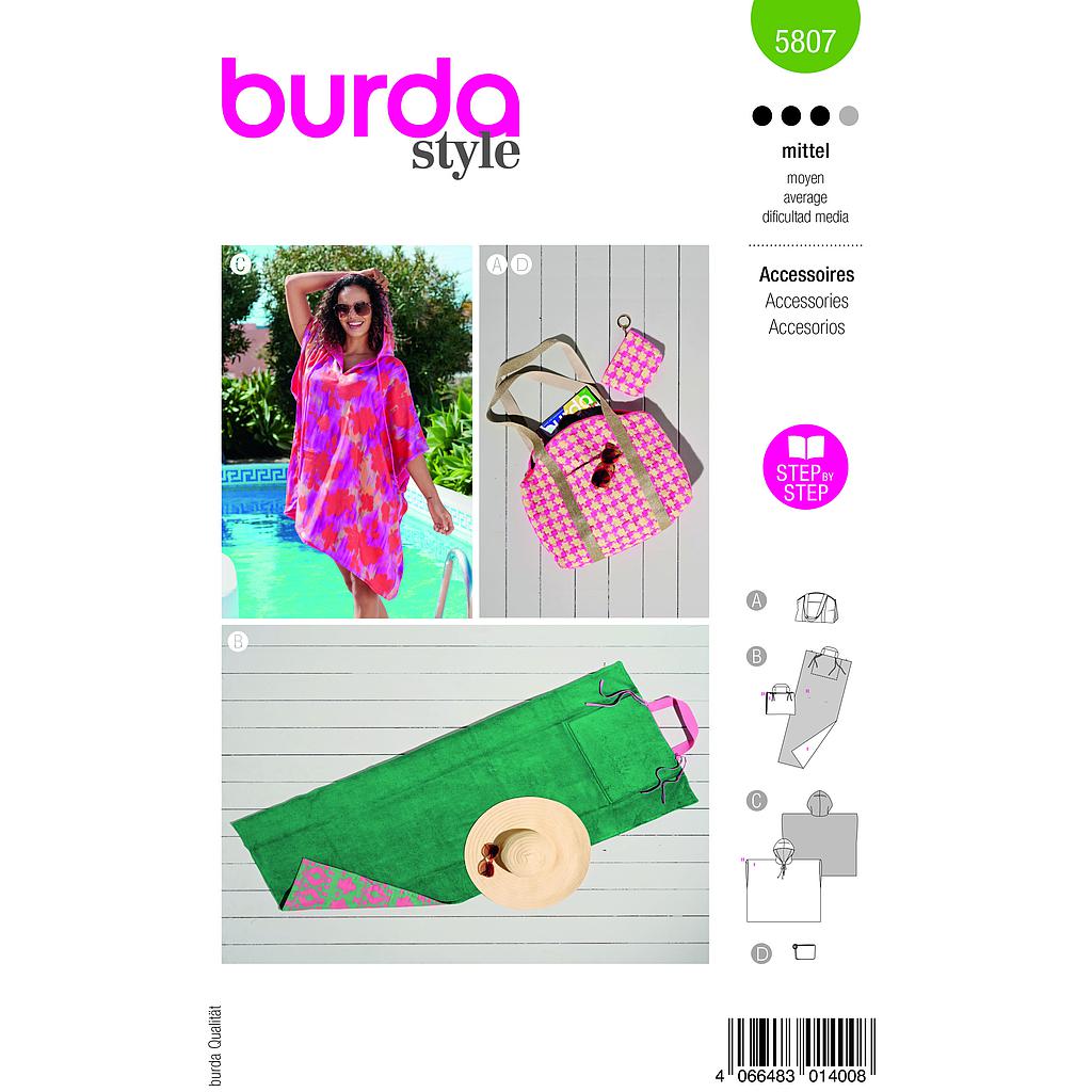 [B5807] Patron Burda 5807 - Kit plage