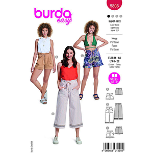 Patron Burda 5808 - Shorts et pantalons du 34 au 48 FR