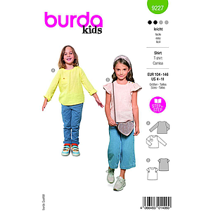 Patron Burda 9227 - T shirt unisex pour enfants 