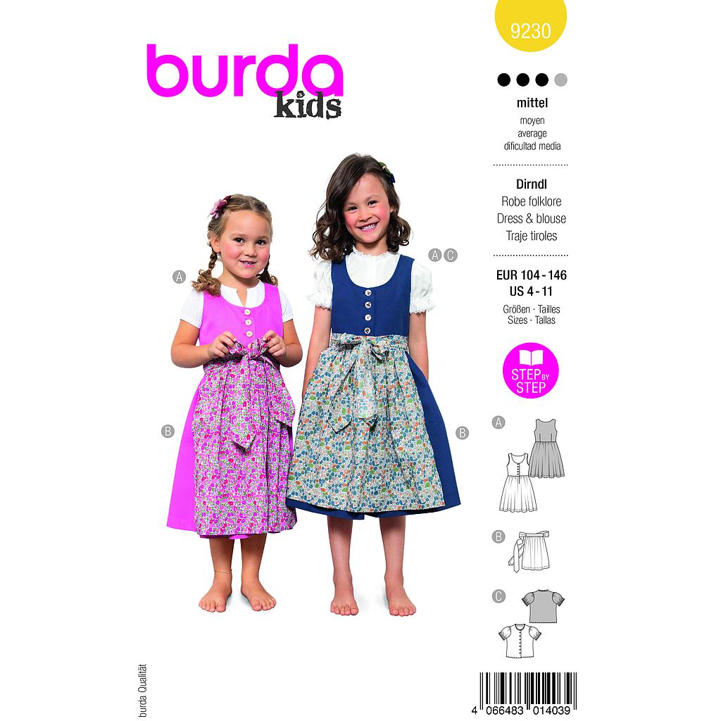 [B9230] Patron Burda 9230 - Ensemble pour enfants