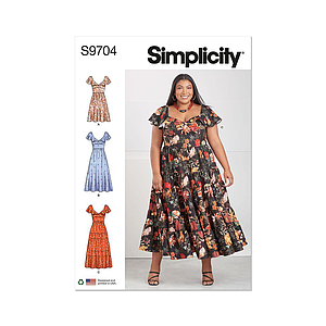 Patron Simplicity 9704 - Robe du 34 au 52 FR