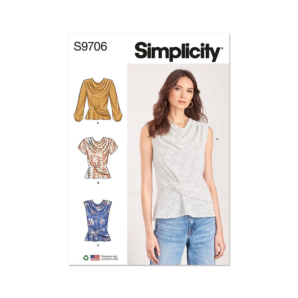 Patron Simplicity 9706 - Haut du 36 au 54 FR