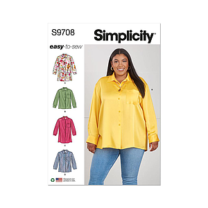 Patron Simplicity 9708 - Chemisier du 48 au 66 FR