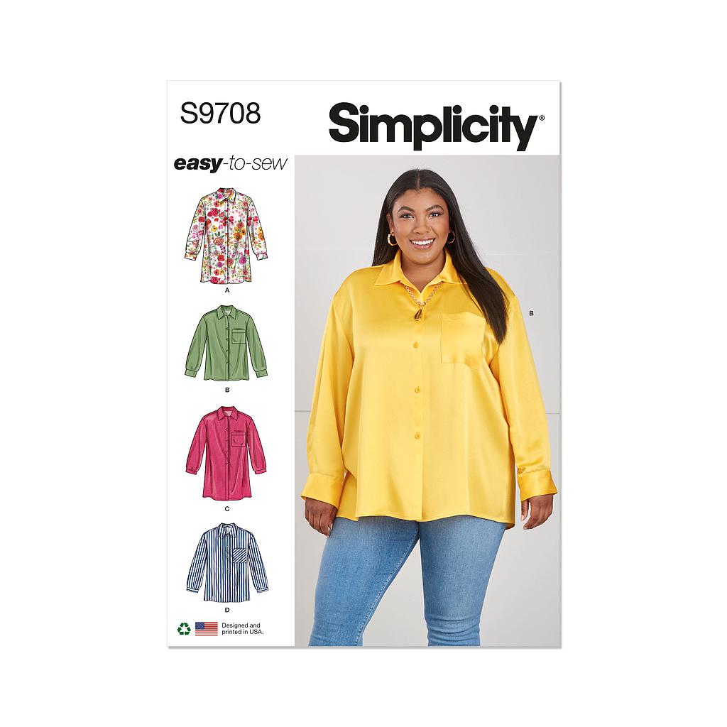 Patron Simplicity 9708 - Chemisier du 48 au 66 FR