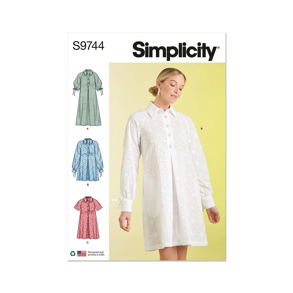 Patron Simplicity 9744 - Robe du 36 au 54 FR