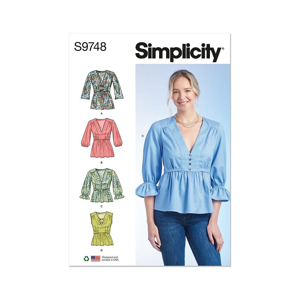 Patron Simplicity 9748 - Haut du 34 au 52 FR