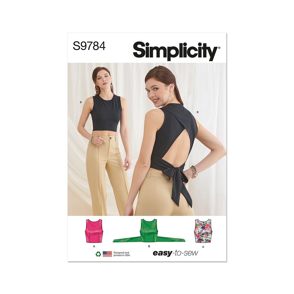 [S9784] Patron Simplicity 9784 - Haut court du 34 au 52 FR