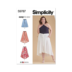 Patron Simplicity 9787 - Jupe du 48 au 66 FR
