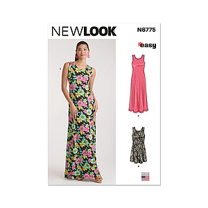Patron New Look 6775 - Robe en Tricot en Deux Longueurs pour Jeunes Femmes