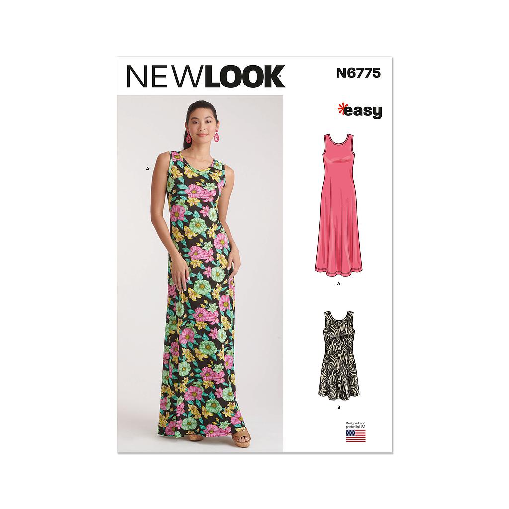 Patron New Look 6775 - Robe en Tricot en Deux Longueurs pour Jeunes Femmes