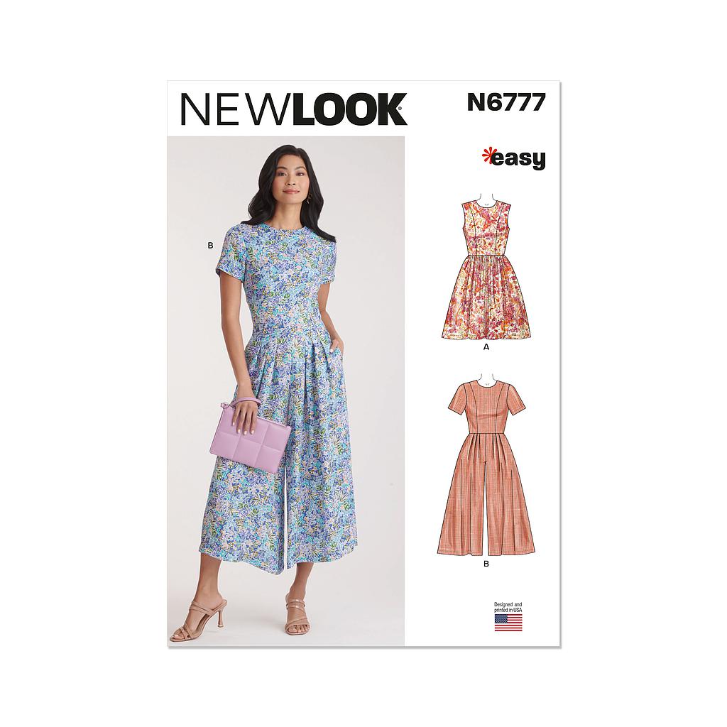 Patron New Look 6777 - Robe et Combinaison pour Jeunes Femmes