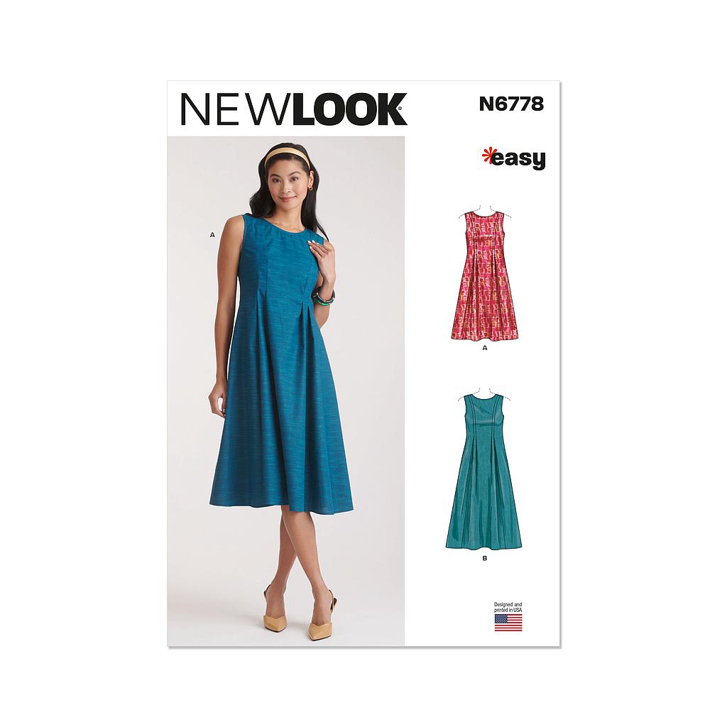 [NL6778] Patron New Look 6778 - Robe en Deux Longueurs pour Jeunes Femmes