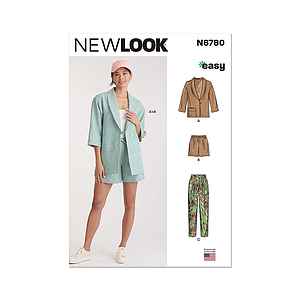 Patron New Look 6780 - Veste, Short et Pantalon pour Jeunes Femmes