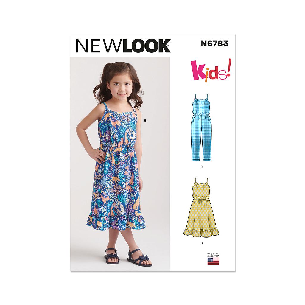 [NL6783] Patron New Look 6783  - Combinaison et Robe D’Été pour Enfants