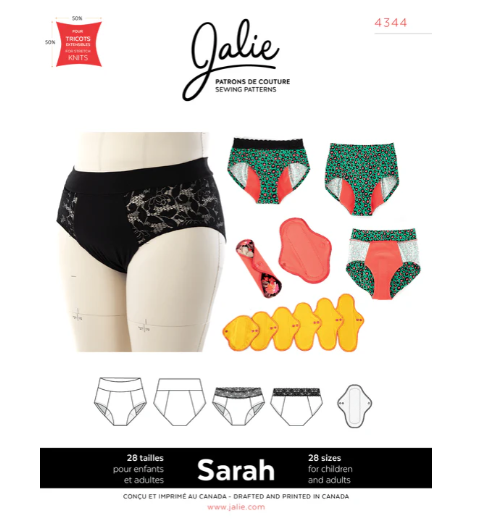 [JAL-4344] Patron Jalie 4344 - Culotte menstruelle et serviettes réutilisables