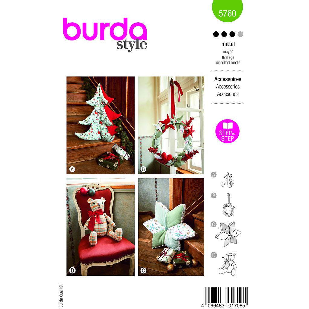 [B5760] Patron Burda 5760 - DIY de Noël