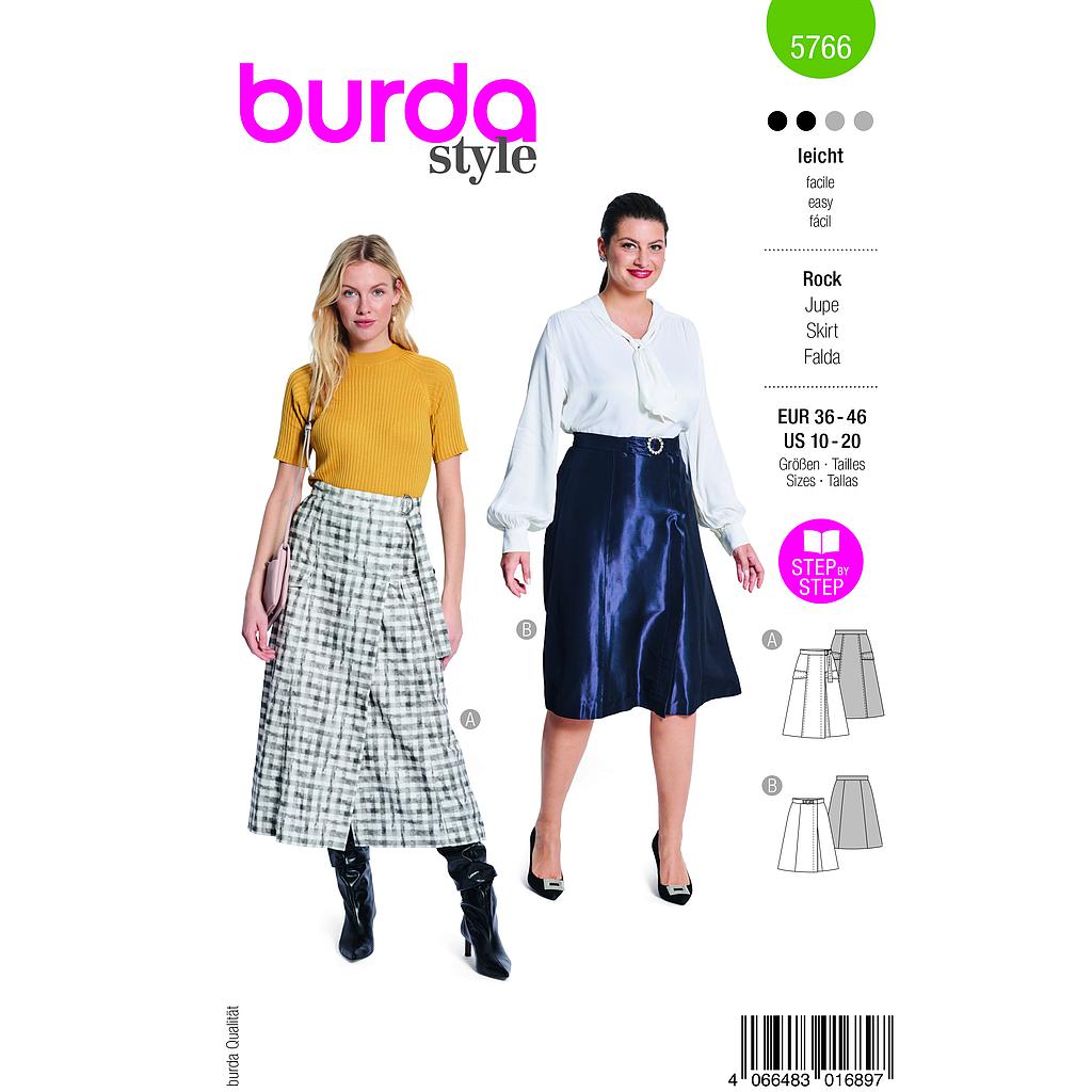 [B5766] Patron Burda 5766 - Jupes glamour