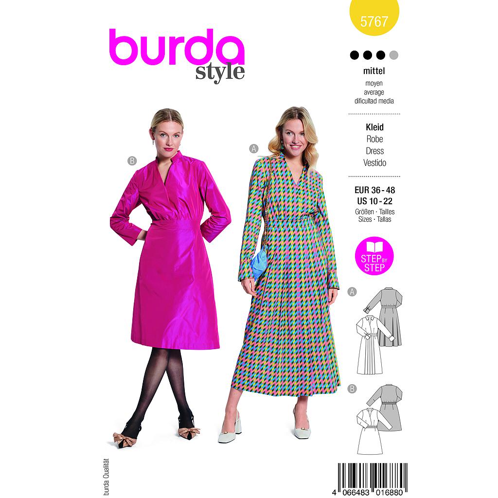 [B5767] Patron Burda 5767 - Robes intemporelles