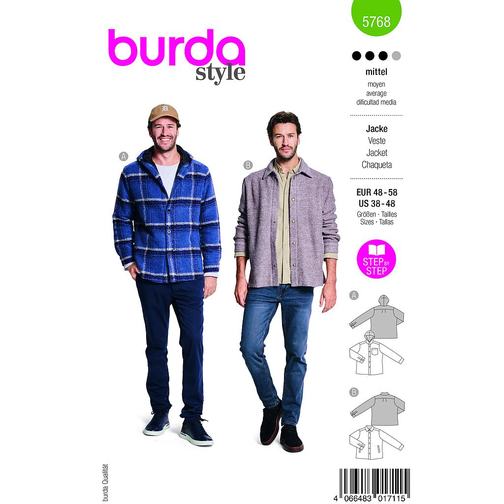 [B5768] Patron Burda 5768 - Veste légère et cardigans