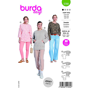 Patron Burda 5788 - Sweat et t-shirt long