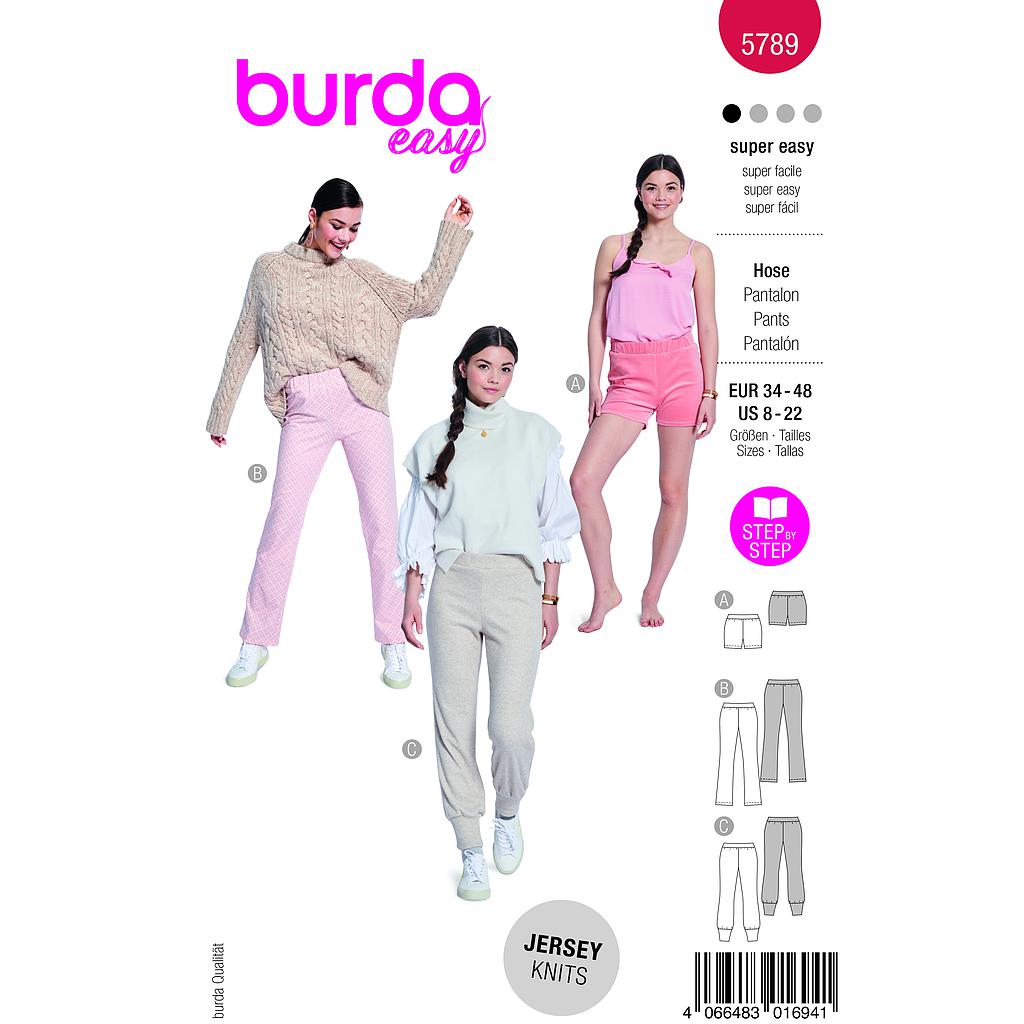 [B5789] Patron Burda 5789 - Pantalon toutes occasions