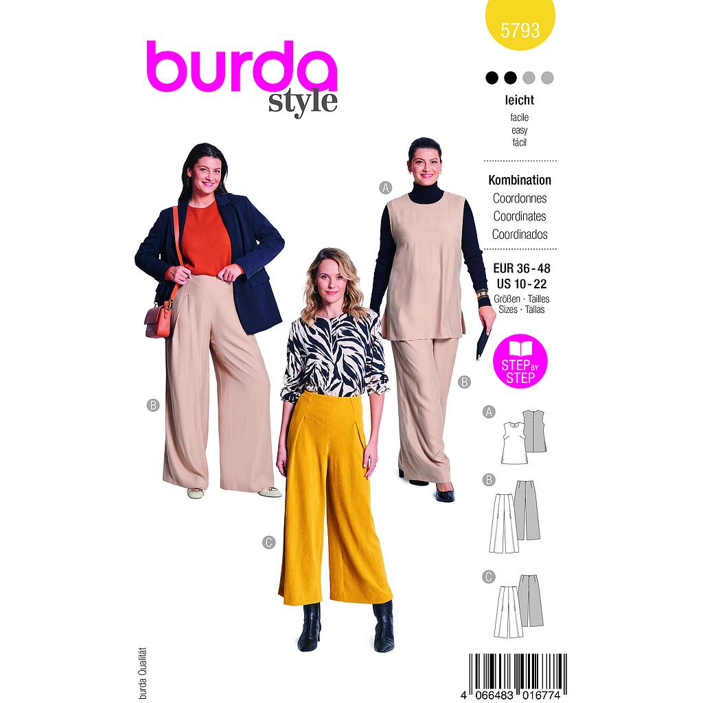 Patron Burda 5793 - Combinaison élégante et décontractée 