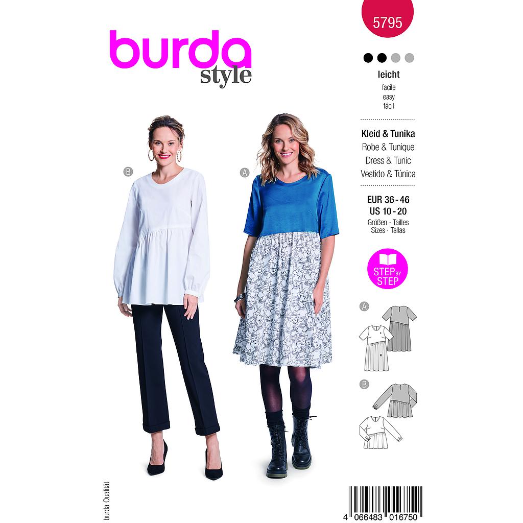 [B5795] Patron Burda 5795 - Robe et tunique