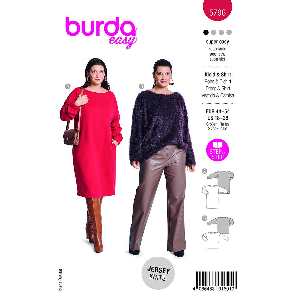 [B5796] Patron Burda 5796 - Robes et pulls