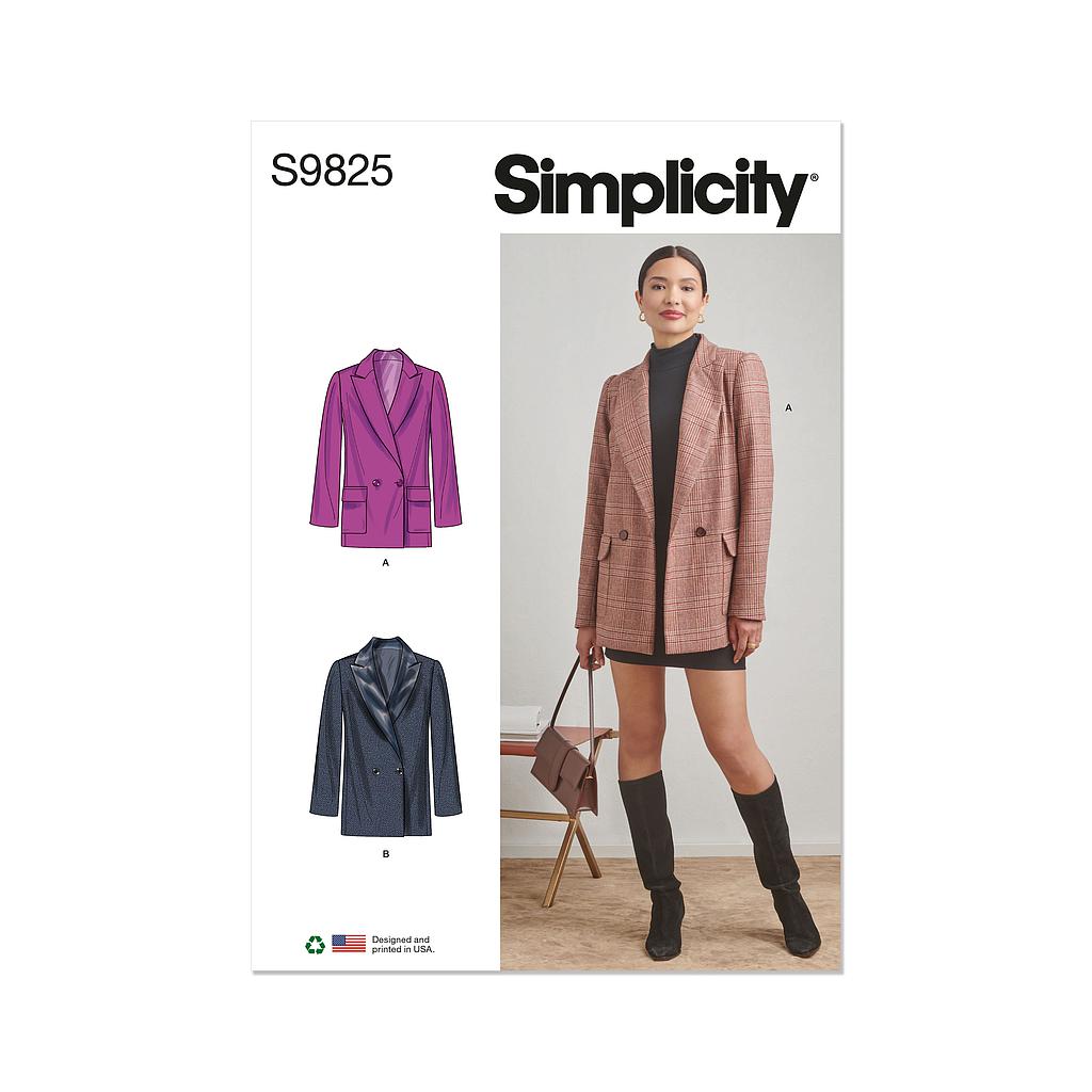 Patron Simplicity 9825 - Vestes pour dames