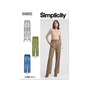 Patron Simplicity 9852 - Pantalons et ceinture pour dames#