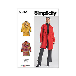 Patron Simplicity 9854 - Manteau doublé pour American Sewing Guild