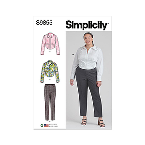 Patron Simplicity 9855 - Haut et pantalon pour dames et femmes