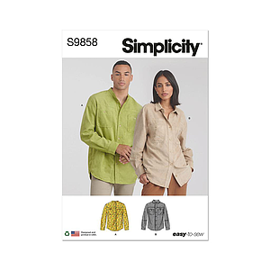 Patron Simplicity 9858 - Chemises unisexes