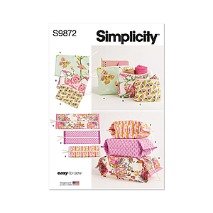 Patron Simplicity 9872 - Étuis à fermeture éclair