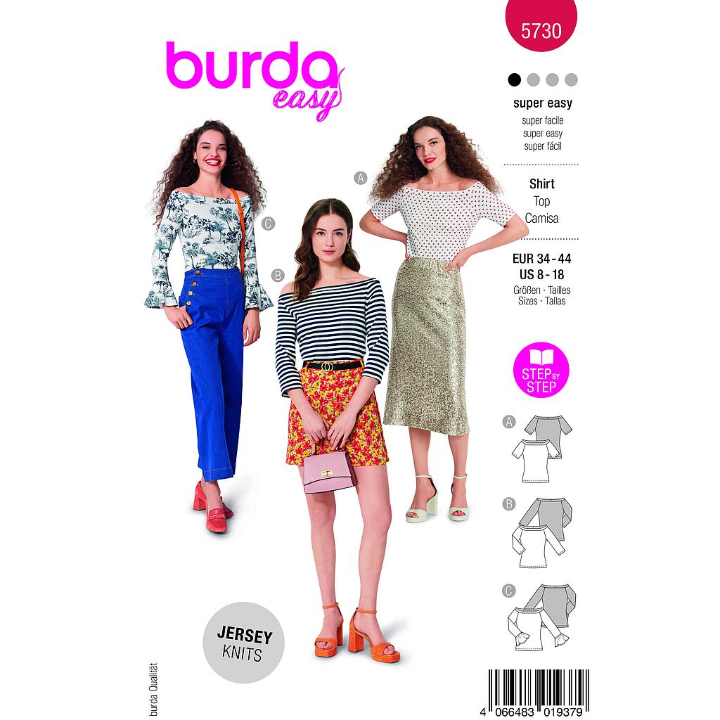 [B5730] Patron Burda 5730 - Top