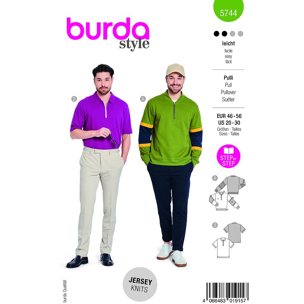 [B5744] Patron Burda 5744 - Pullover
