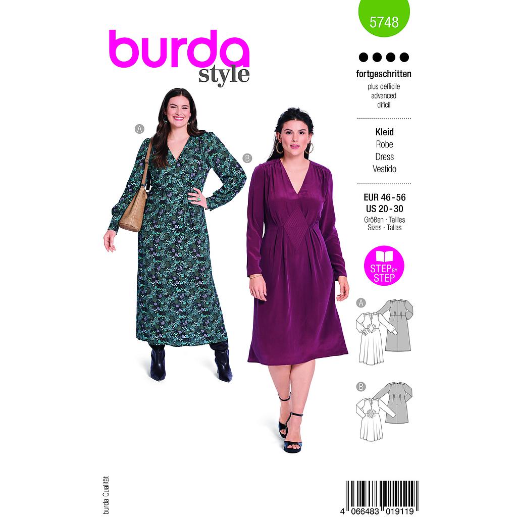 Patron Burda 5748 - Robe