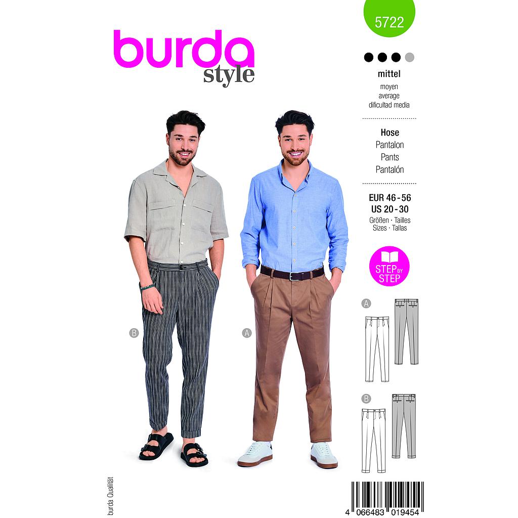 [B5722] Patron Burda 5722 - Pantalon