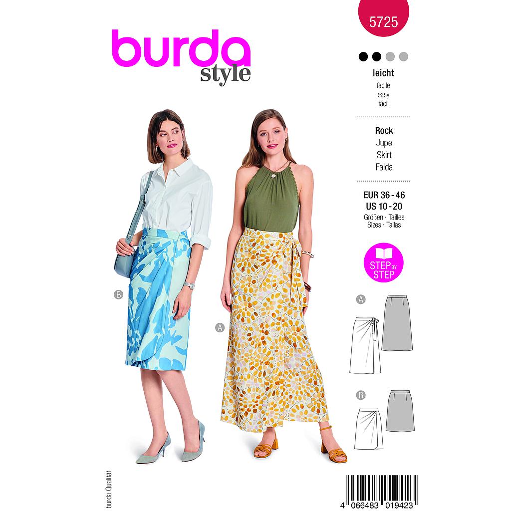 [B5725] Patron Burda 5725 - Jupe