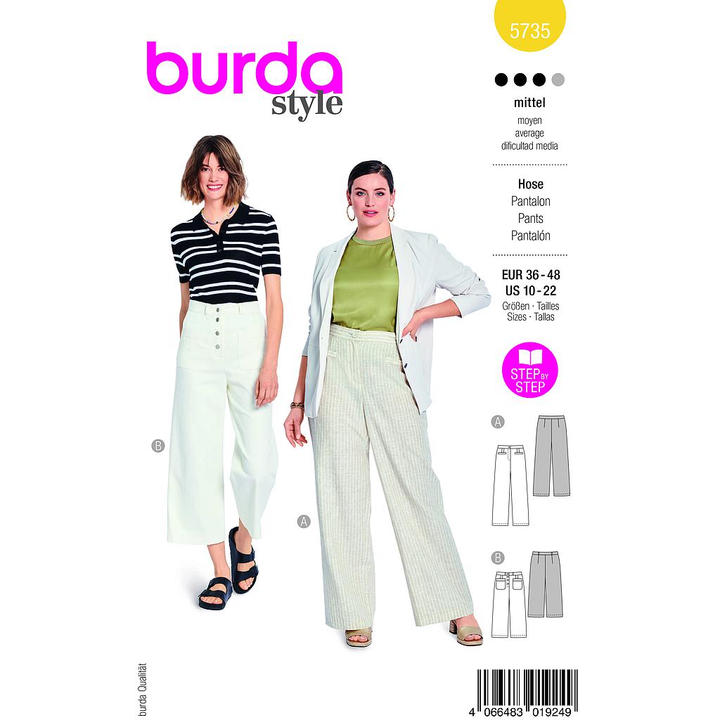 [B5735] Patron Burda 5735 - Pantalon