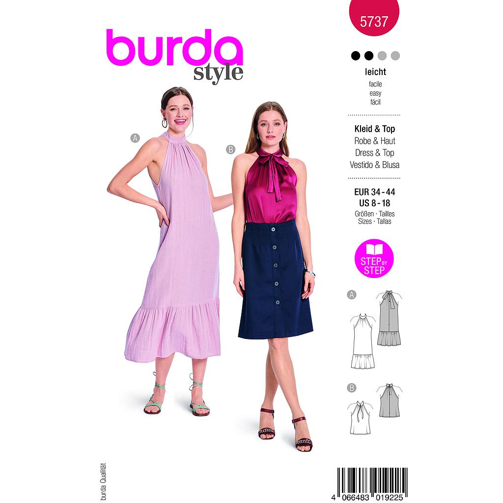 [B5737] Patron Burda 5737 - Robe & Top