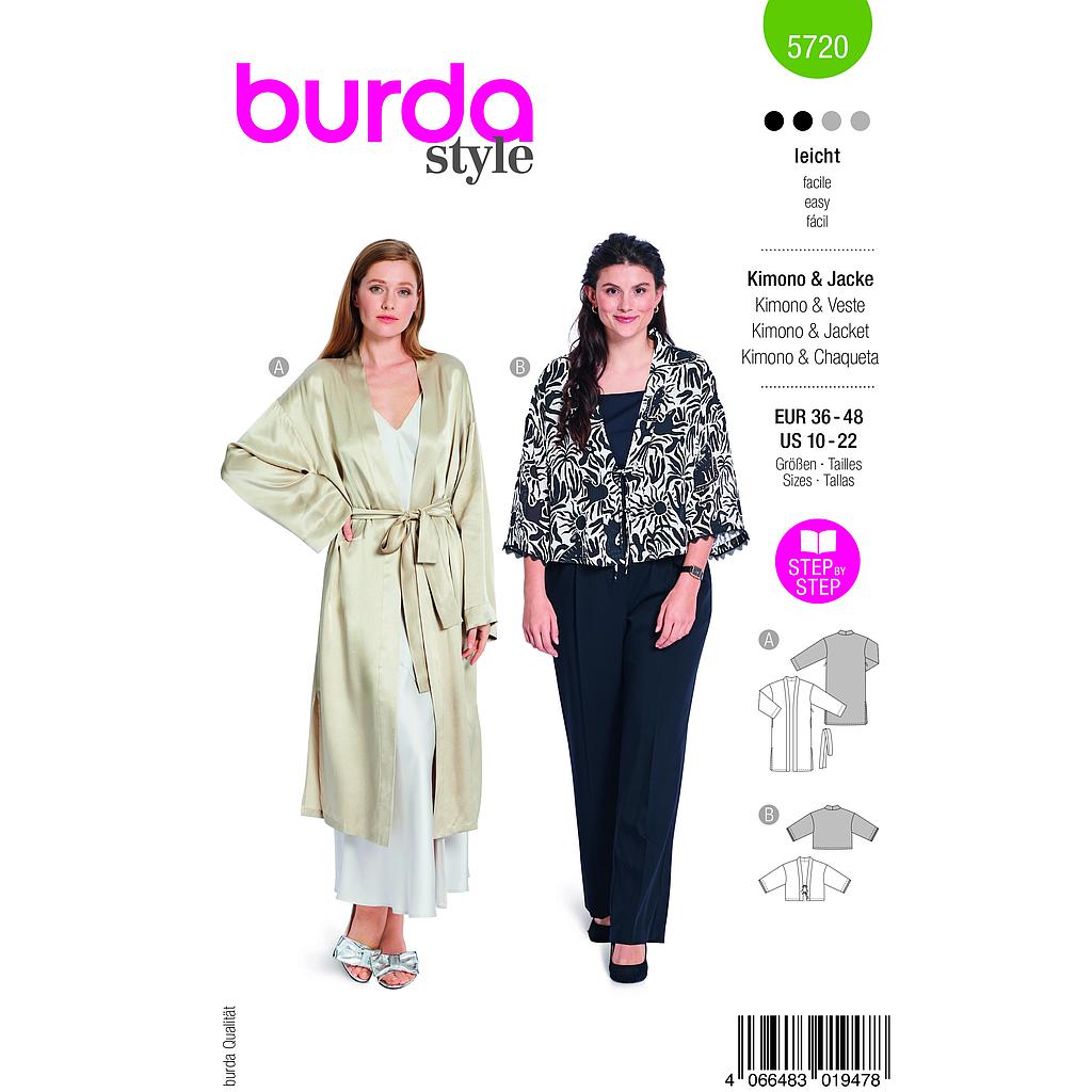 Patron Burda 5720 - Kimono &amp; Veste
