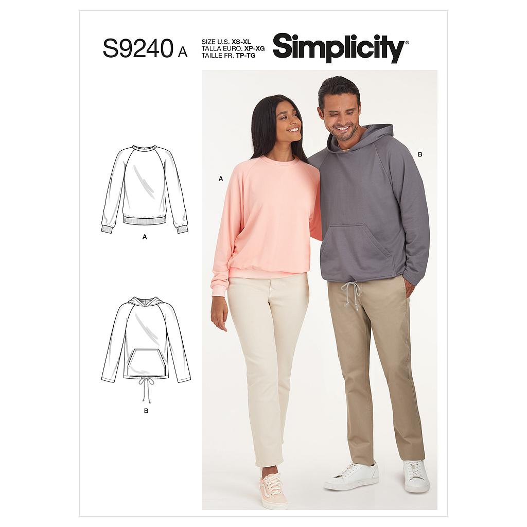 [S9240.A] Patron Simplicity 9240 - Chemise et pull