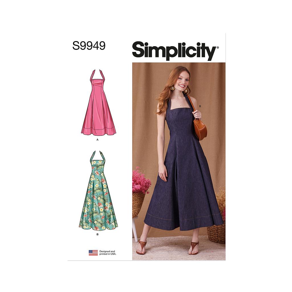 Patron De Couture Simplicity S9449 - Robe Et Pull à Col V Avec Jupe Droite Ou évasée Pour Femme - Taille 34 à 42