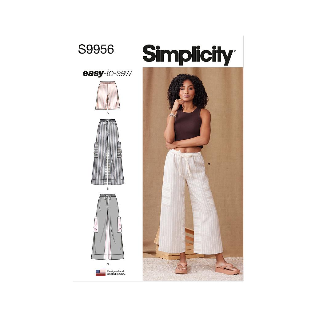 [S9956.A] Patron Simplicity 9956 - Shorts et pantalon