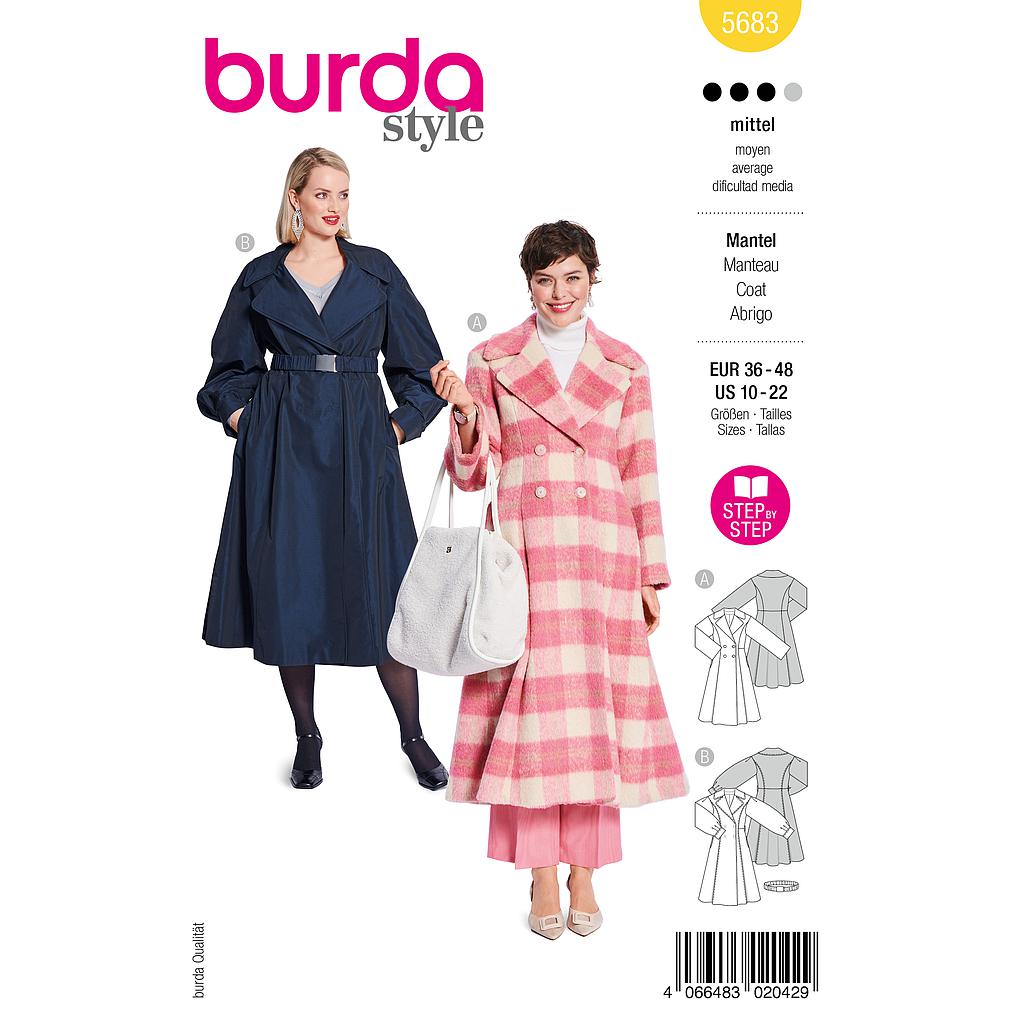 [B5683] Patron Burda 5683 - Manteau