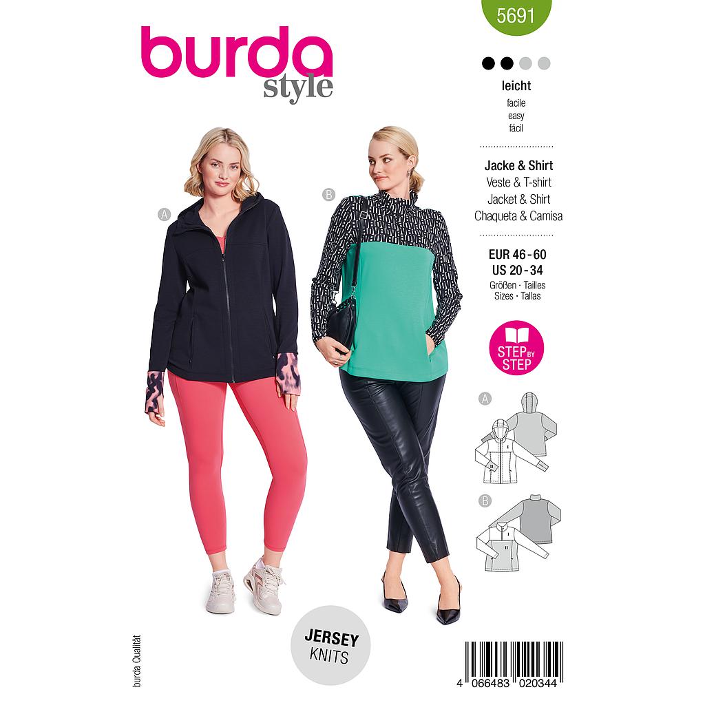 [B5691] Patron Burda 5691 - T-shirt