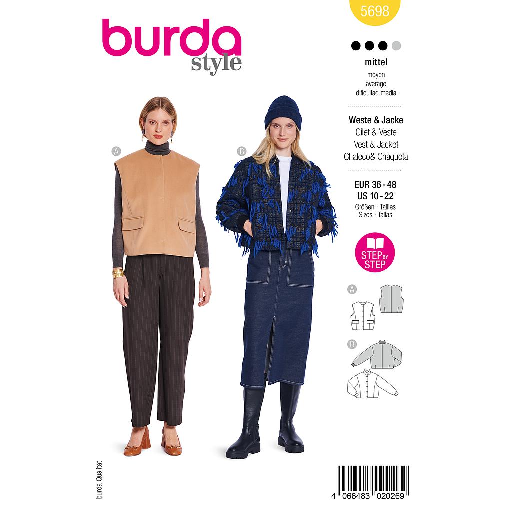 [B5698] Patron Burda 5698 - Gilet