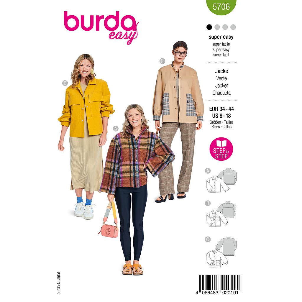 [B5706] Patron Burda 5706 - Veste