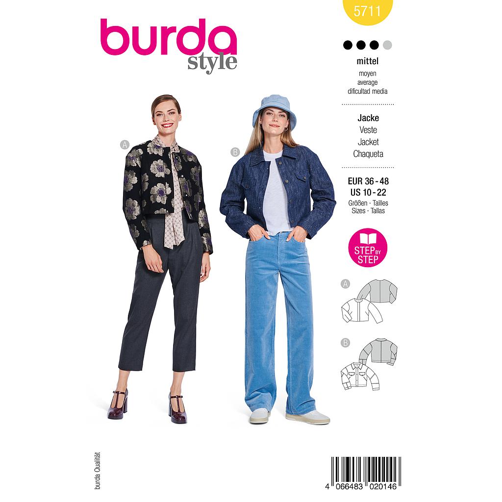[B5711] Patron Burda 5711 - Veste